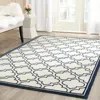 Safavieh Amherst Machine Made Area Rug, Ivory / Navy Contemporary Style Easy Care