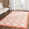 Safavieh Amherst Machine Made Area Rug, Ivory / Orange Contemporary Style Easy Care In Orange