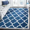 Safavieh Amherst Machine Made Area Rug, Navy / Beige Contemporary Style Easy Care