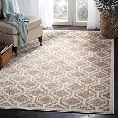 Safavieh Amherst Machine Made Area Rug, Wheat / Beige Contemporary Style Easy Care In Brown