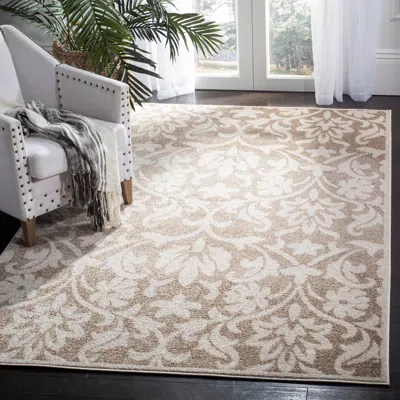 Safavieh Amherst Machine Made Area Rug, Wheat / Beige Traditional Style Easy Care In Neutral