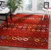 Safavieh Amsterdam Machine Made Area Rug, Terracotta / Multi Bohemian Style Easy Care In Red