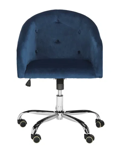 Safavieh Amy Tufted Velvet Chrome Leg Swivel Office Chair