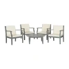Safavieh Anaheim Patio Collection 5-pc. Conversation Set Weather Resistant In Gray
