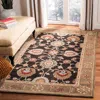 Safavieh Anatolia Hand Made Area Rug, Black / Green Traditional Style Non-shedding In Multi