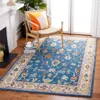 Safavieh Anatolia Hand Made Area Rug, Blue / Ivory Traditional Style Non-shedding In Multi