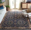 Safavieh Anatolia Hand Made Area Rug, Navy / Ivory Traditional Style Non-shedding In Blue