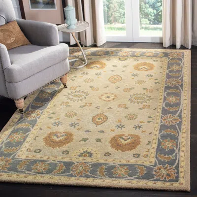 Safavieh Anatolia Hand Made Area Rug, Taupe / Grey Traditional Style Non-shedding In Multi