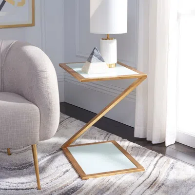 Safavieh Andrea Glass Top Gold Accent Table