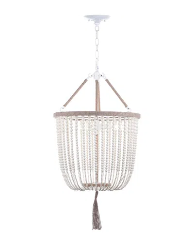 Safavieh Angie 3-light 18in Beaded Pendant In Neutral