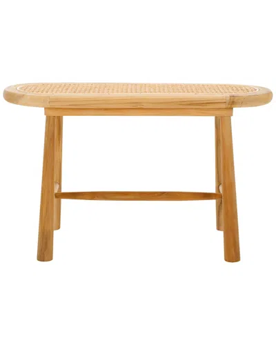Safavieh Anikka Rattan Bench In Brown