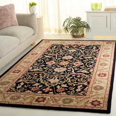 Safavieh Antiquity Hand Made Area Rug, Black Traditional Style Non-shedding In Multi