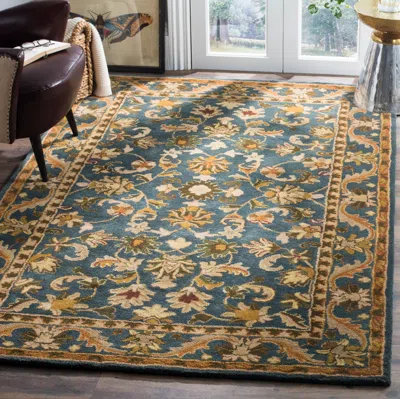 Safavieh Antiquity Hand Made Area Rug, Blue / Gold Traditional Style Non-shedding