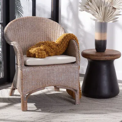 Safavieh Antonia Accent Chair W/cushion In Neutral