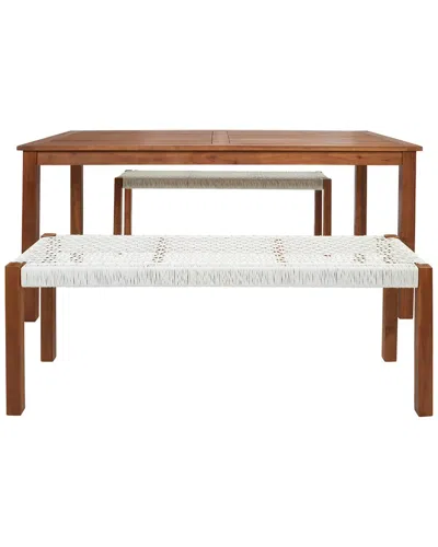 Safavieh Aquina 3pc Dining Set In Brown