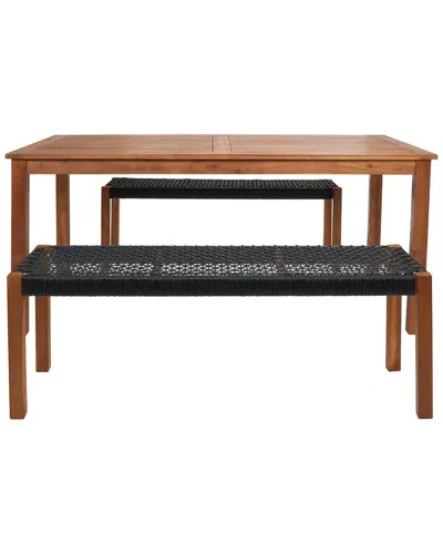 Safavieh Aquina 3pc Dining Set In Brown