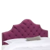 Safavieh Arebelle Upholstered Tufted Nailhead Trim Headboard In Purple