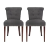 Safavieh Arion Dining Collection 2-pc. Upholstered Tufted Dining Chair In Gray