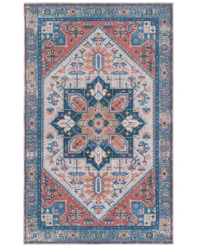 Safavieh Arizona Polyester Pile Rug In Rust Beige