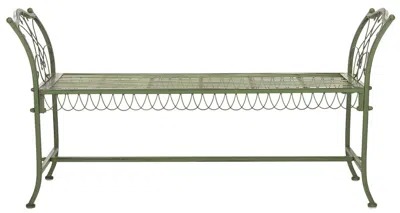 Safavieh Arona Wrought Iron 51-inch W Outdoor Garden Bench In Gray
