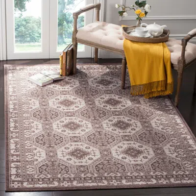 Safavieh Artisan Machine Made Area Rug, Brown / Ivory Traditional Style Easy Care In Pink