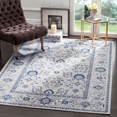 Safavieh Artisan Machine Made Area Rug, Silver / Silver Traditional Style Easy Care In Blue