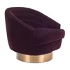 Safavieh Arvilla Swivel Club Chair In Giotto Cabernet