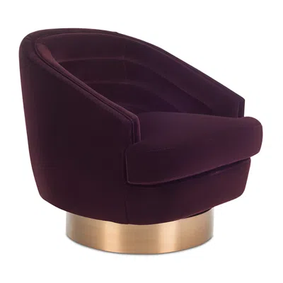 Safavieh Arvilla Swivel Club Chair In Giotto Cabernet