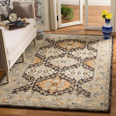 Safavieh Aspen Hand Made Area Rug, Beige / Brown Traditional Style Non-shedding In Multi