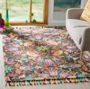 Safavieh Aspen Hand Made Area Rug, Black / Purple Bohemian Style Non-shedding In Multi