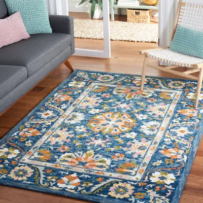 Safavieh Aspen Hand Made Area Rug, Blue / Green Traditional Style Non-shedding