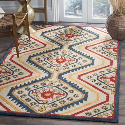 Safavieh Aspen Hand Made Area Rug, Ivory / Multi Bohemian Style Non-shedding
