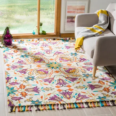 Safavieh Aspen Hand Made Area Rug, Ivory / Purple Bohemian Style Non-shedding