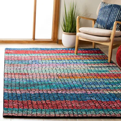 Safavieh Aspen Hand Made Area Rug, Navy / Red Bohemian Style Non-shedding