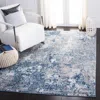 Safavieh Aston Machine Made Area Rug, Navy / Grey Contemporary Style Easy Care