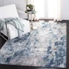 Safavieh Aston Machine Made Area Rug, Navy / Grey Contemporary Style Easy Care