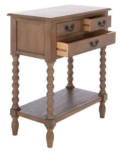 Safavieh Athena 3 Drawer Console Table In Brown