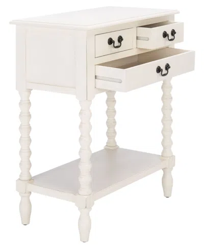 Safavieh Couture Athena 3 Drawer Console Table In White