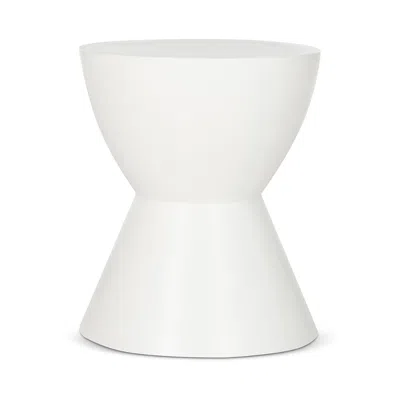 Safavieh Athena Indoor/outdoor Modern Concrete Round Accent Table In Ivory