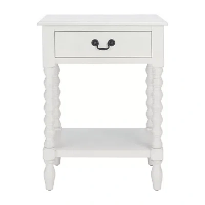 Safavieh Athena Storage 1-drawer End Table In White