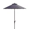 Safavieh Athens 11 Ft Crank Umbrella In Navy/white