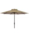 Safavieh Athens 11ft Crank Umbrella In Beige