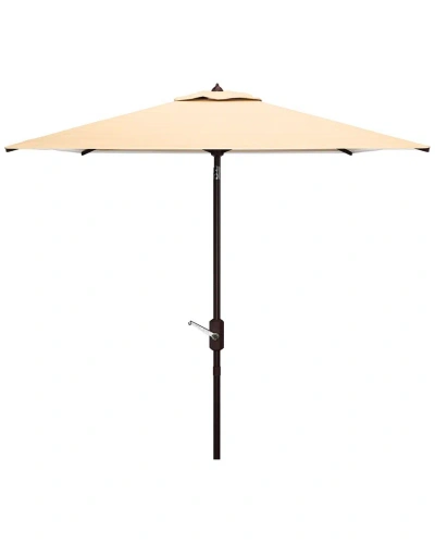 Safavieh Athens 7.5' Square Umbrella In Beige