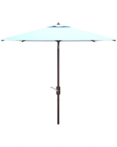 Safavieh Indoor/outdoor Athens 7.5' Square Umbrella In Blue