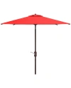 Safavieh Indoor/outdoor Athens 7.5' Square Umbrella In Red