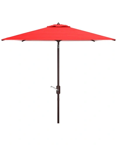 Safavieh Athens 7.5' Square Umbrella In Red