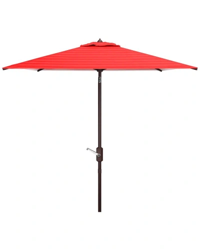 Safavieh Indoor/outdoor Athens 7.5' Square Umbrella In Red