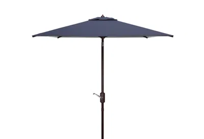 Safavieh Athens 7.5 Ft Square Crank Umbrella In Blue