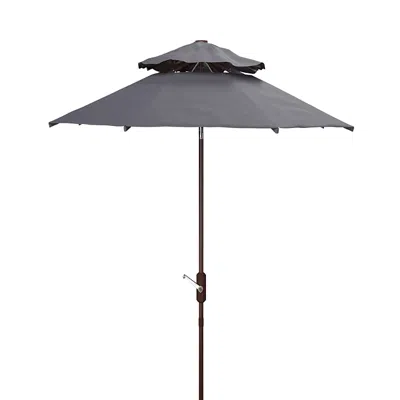 Safavieh Athens 9 Ft Tabletop Umbrella In Navy/white