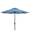 Safavieh Athens Inside Out Striped 9ft Crank Outdoor Auto Tilt Umbrella